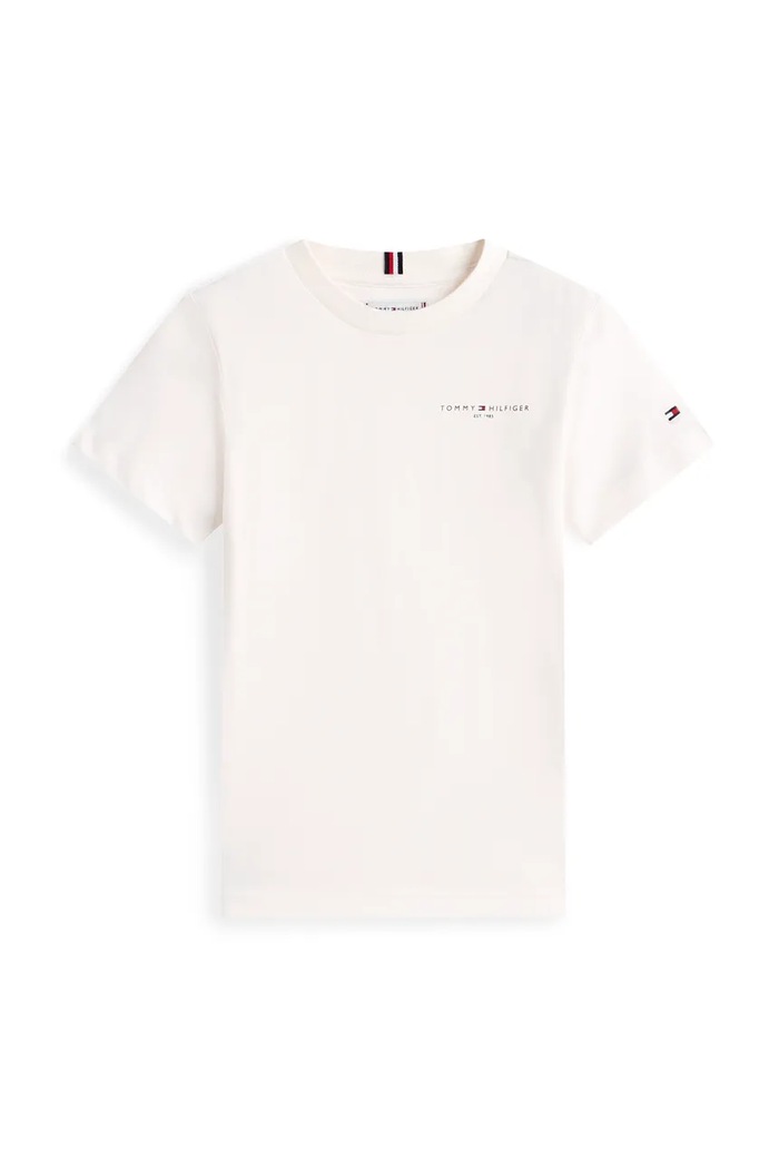 Detské bavlnené tričko Tommy Hilfiger KS0KS00661.128.176.PPY2 biela SS26