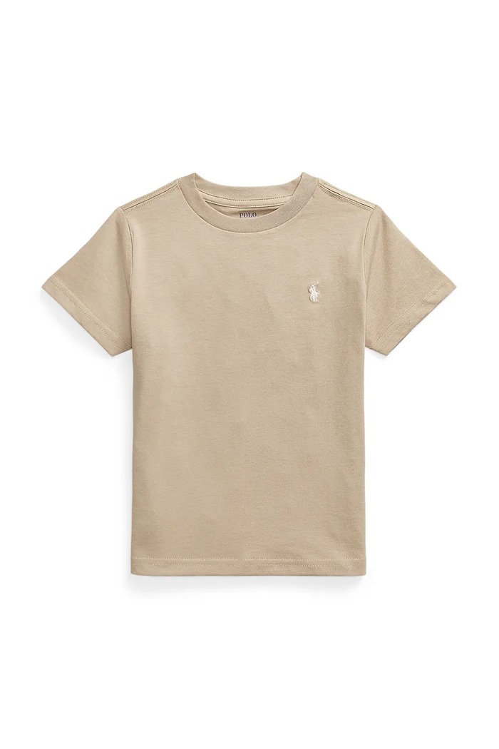 Detské bavlnené tričko Polo Ralph Lauren bavlna béžová 322832904187