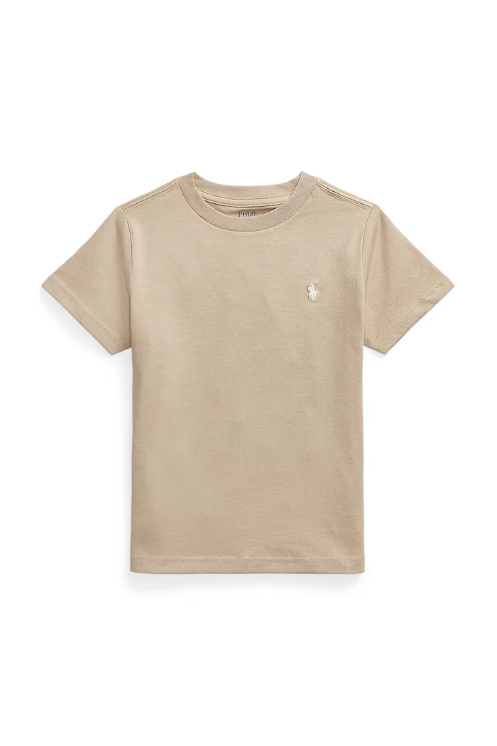 Detské bavlnené tričko Polo Ralph Lauren bavlna béžová 322832904187