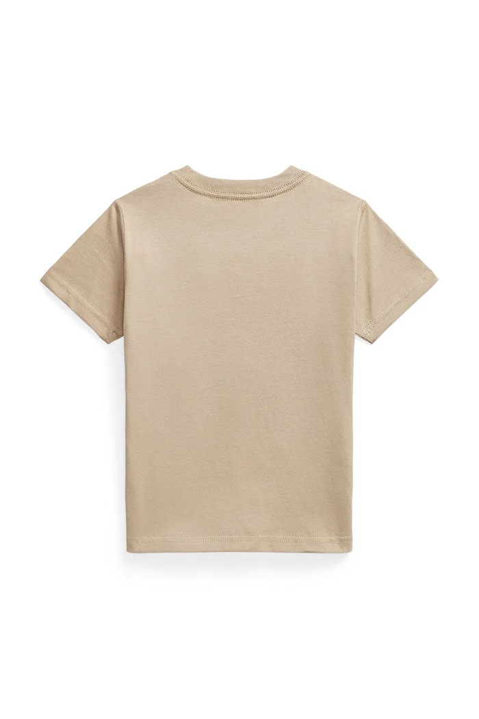 Detské bavlnené tričko Polo Ralph Lauren 322832904187 béžová SS26