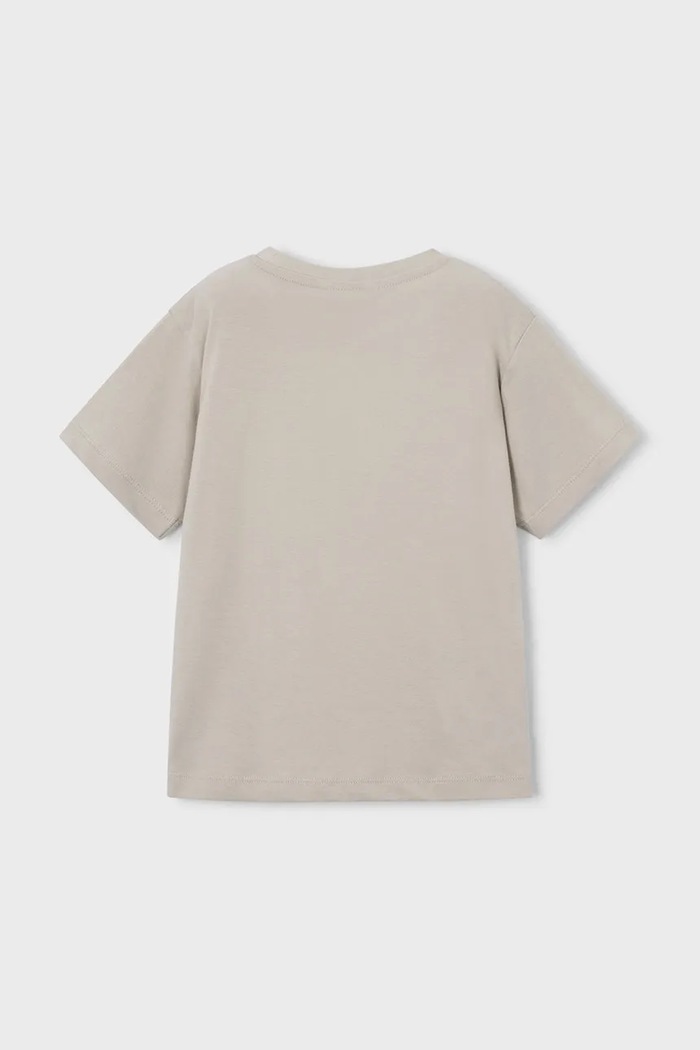 Mayoral t-shirt bawełniany dziecięcy 170.5F.Mini.PPY2 beżowy SS26