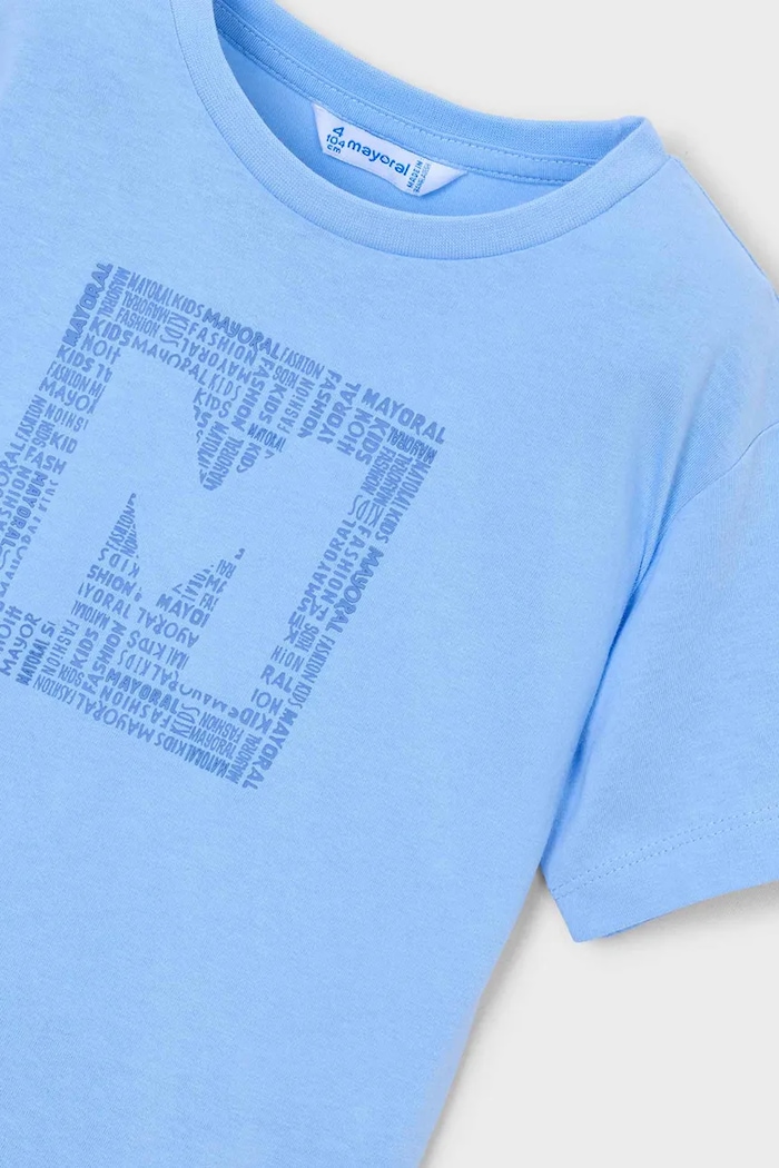 Chłopiec Mayoral t-shirt bawełniany dziecięcy 170.5F.Mini.PPY2 niebieski