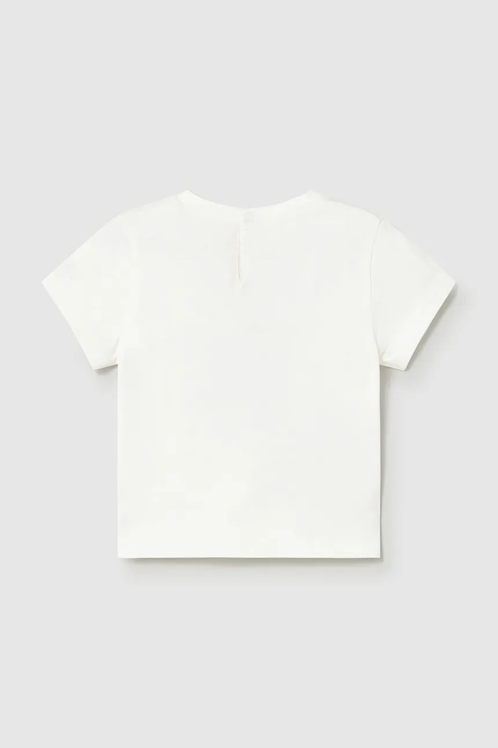 Mayoral t-shirt bawełniany dziecięcy 1001.3A.Baby.PPY2 biały SS26