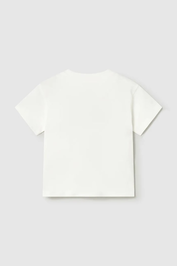 Mayoral tricou de bumbac pentru copii 1004.3C.Baby.PPY2 alb SS26