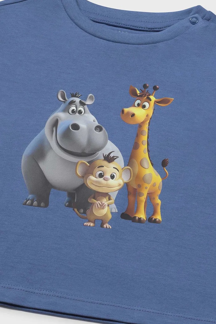 Băieți Mayoral tricou de bumbac pentru copii 1008.3F.Baby.PPY2 albastru
