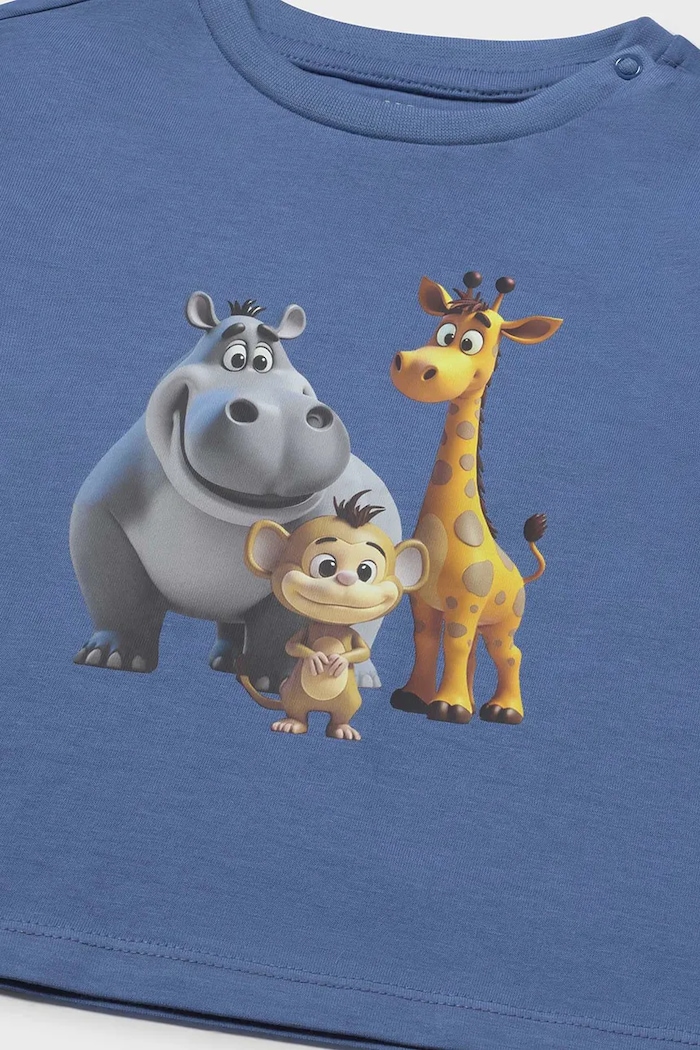 Băieți Mayoral tricou de bumbac pentru copii 1008.3F.Baby.PPY2 albastru