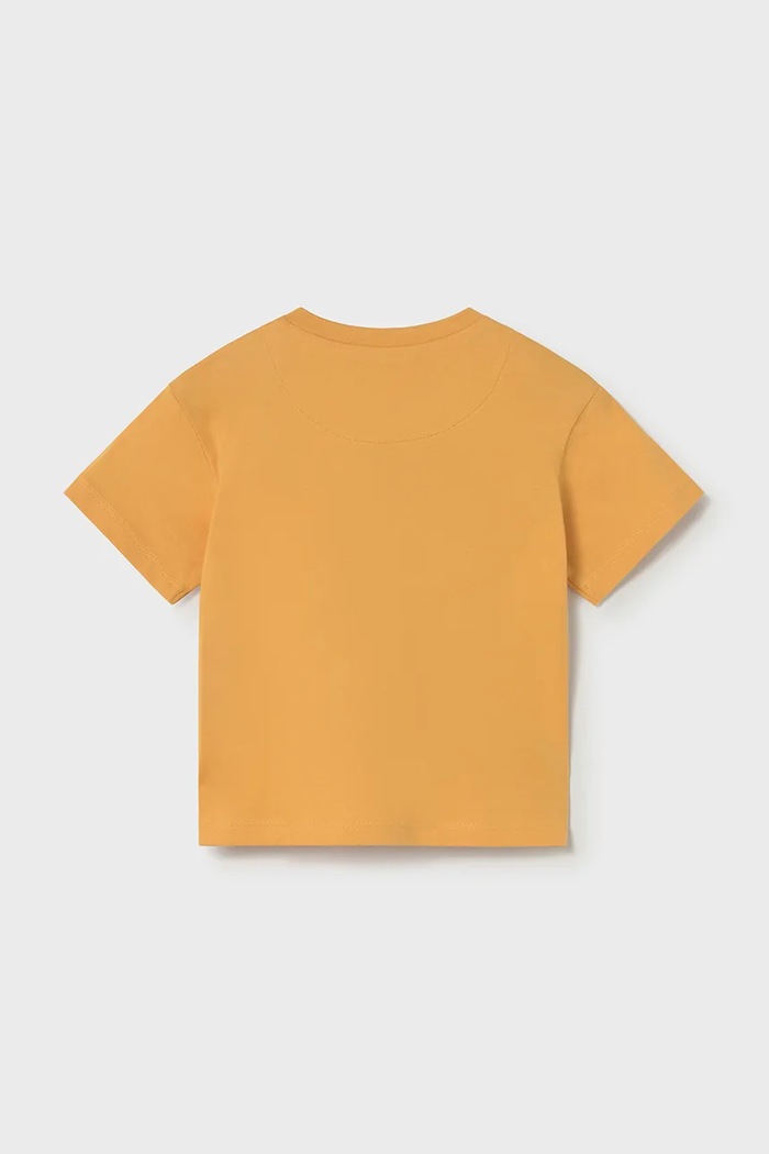 Mayoral t-shirt bawełniany niemowlęcy 1009.3F.Baby.PPY2 żółty SS26