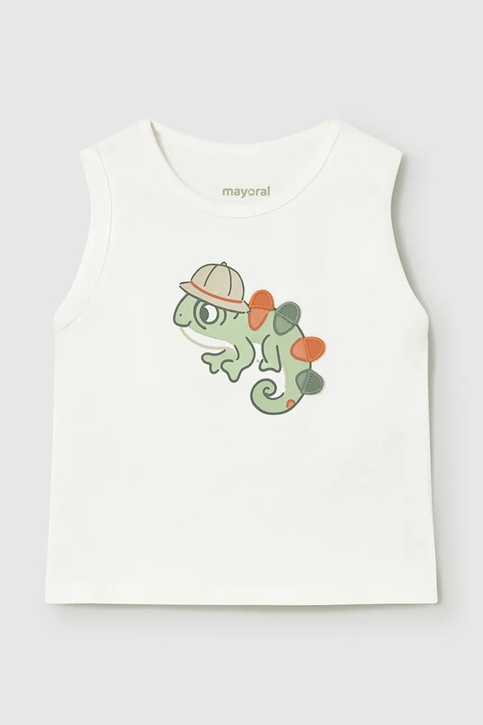 Mayoral tricou copii print alb 1018.3D.Baby.PPY2