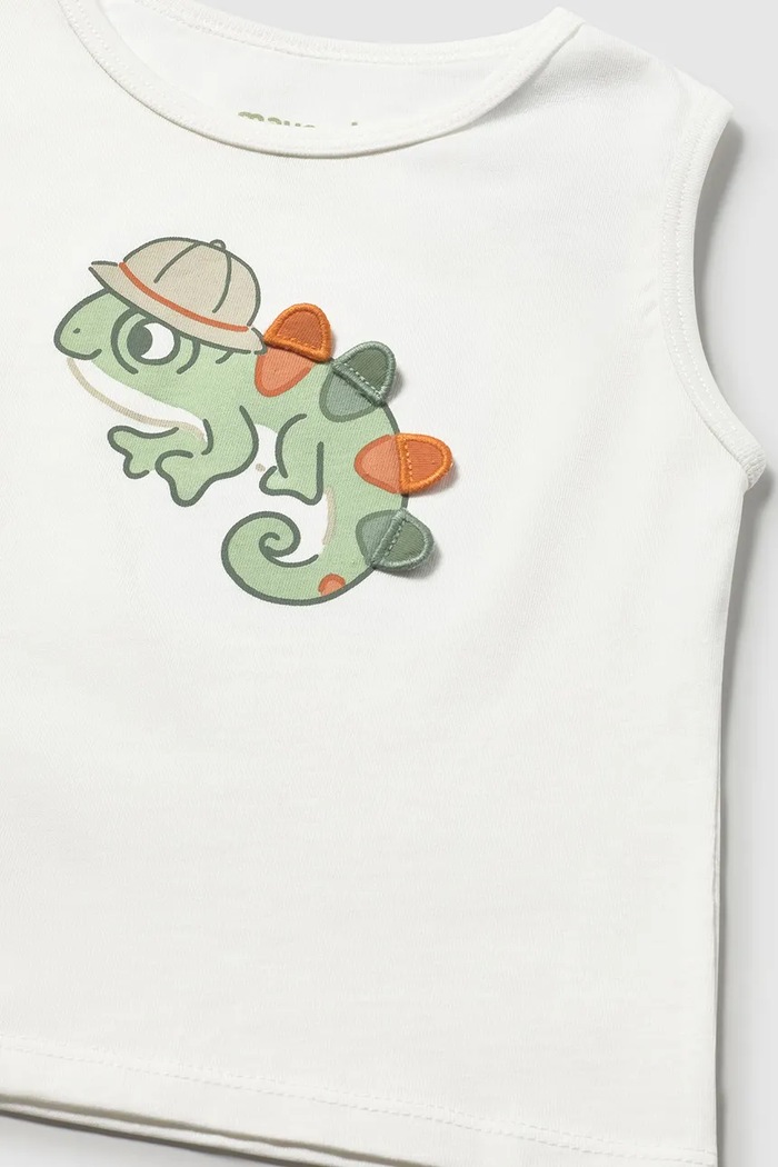 Băieți Mayoral tricou copii 1018.3D.Baby.PPY2 alb