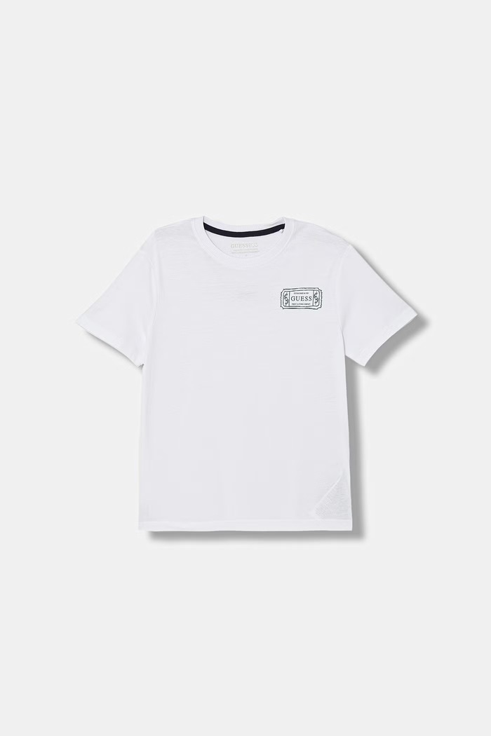 Guess t-shirt bawełniany dziecięcy nadruk biały L6RI20.K8HM4.PPY2