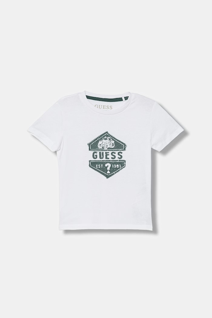 Dětské bavlněné tričko Guess kulatý bílá N6RI18.K8HM4.PPY2