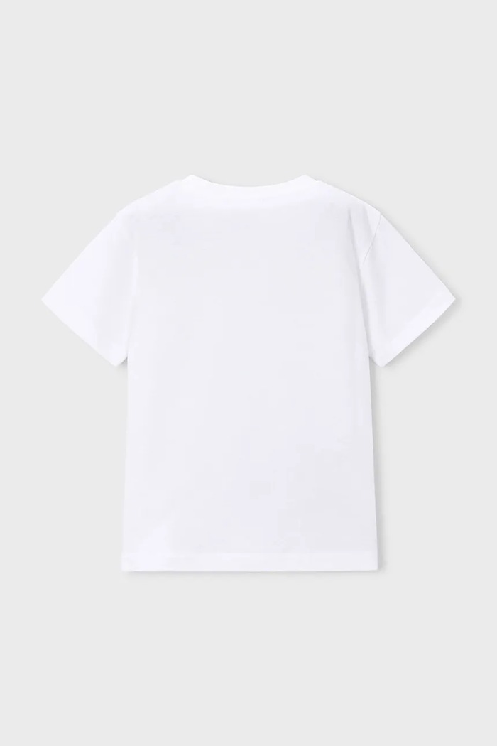 Mayoral tricou de bumbac pentru copii 3060.5C.Mini.PPY2 alb SS26