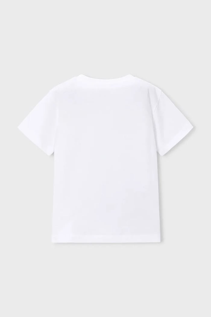 Mayoral tricou de bumbac pentru copii 3060.5C.Mini.PPY2 alb SS26