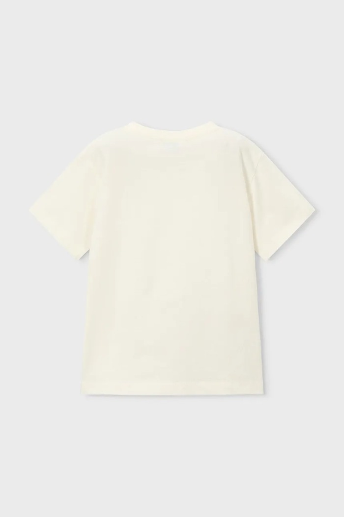 Chłopiec Mayoral t-shirt bawełniany dziecięcy 3065.5E.Mini.PPY2 beżowy