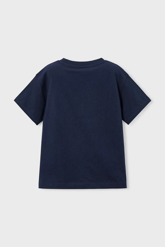 Chłopiec Mayoral t-shirt bawełniany dziecięcy 3067.5E.Mini.PPY2 granatowy