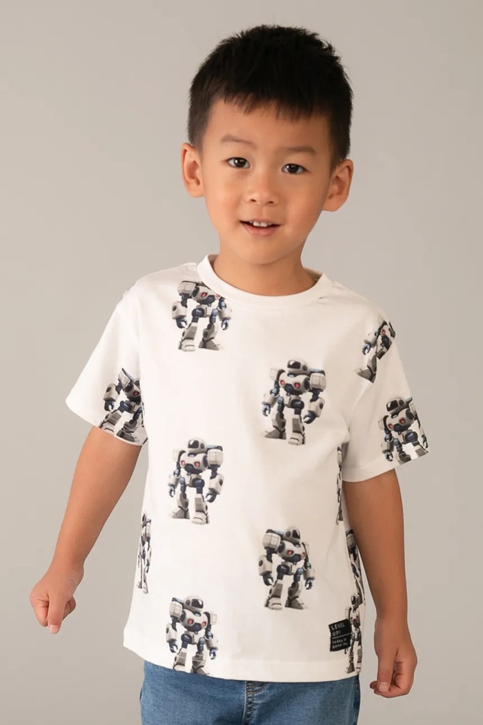 Mayoral tricou de bumbac pentru copii 3068.5F.Mini.PPY2 alb