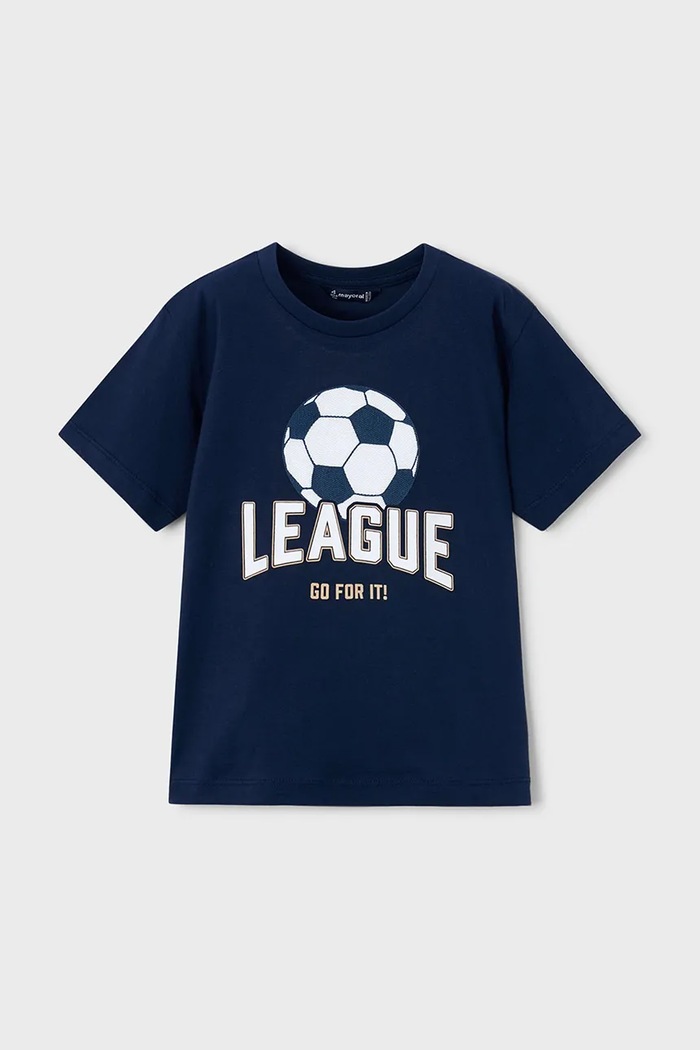 Mayoral tricou de bumbac pentru copii print bleumarin 3074.5G.Mini.PPY2