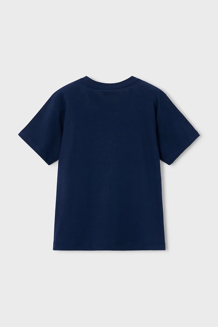 Mayoral tricou de bumbac pentru copii 3074.5G.Mini.PPY2 bleumarin SS26
