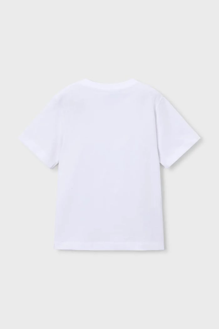 Mayoral tricou de bumbac pentru copii 3079.5J.Mini.PPY2 alb SS26