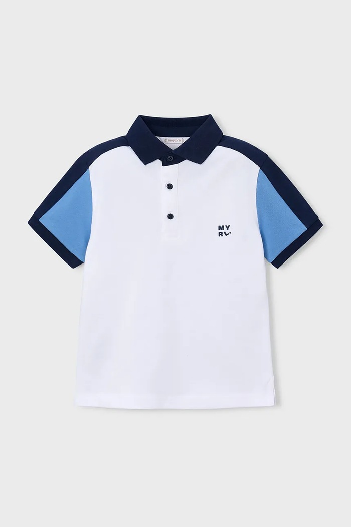 Detské polo tričko Mayoral s elastanom biela 3109.5G.Mini.PPY2