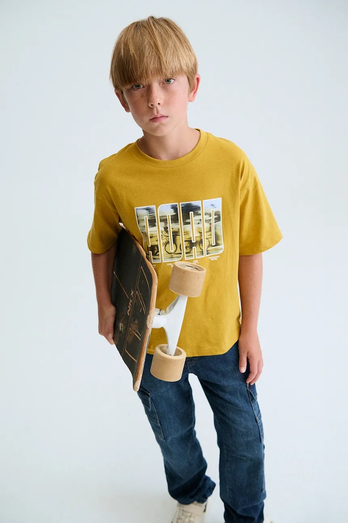 Mayoral tricou de bumbac pentru copii 6033.7D.Junior.PPY2 galben