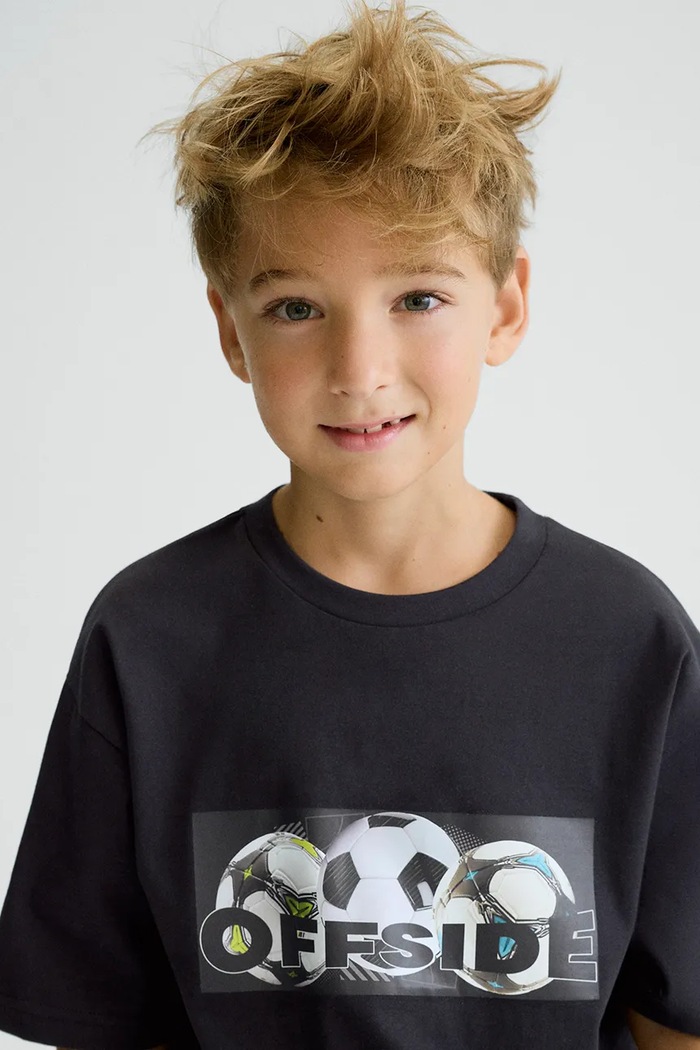 Mayoral tricou de bumbac pentru copii print negru 6033.7D.Junior.PPY2
