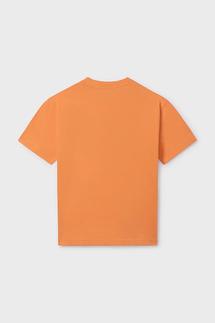 Mayoral t-shirt bawełniany dziecięcy 6035.7F.Junior.PPY2 pomarańczowy SS26