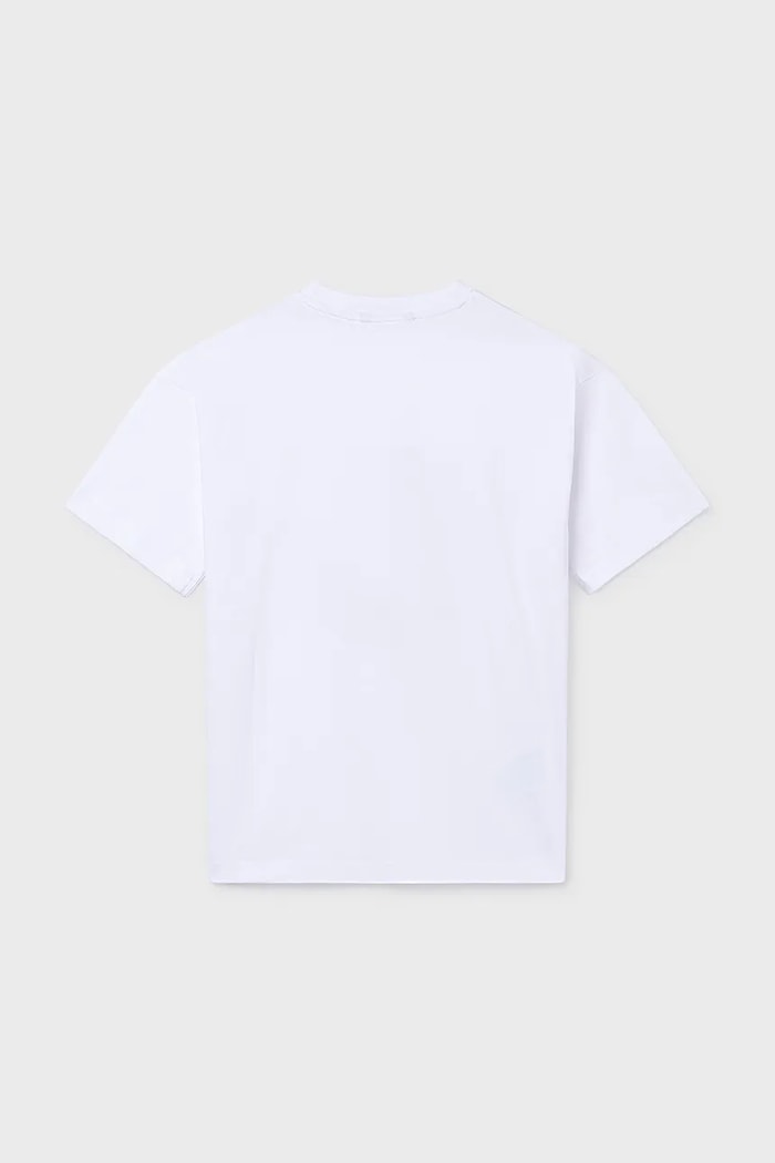 Băieți Mayoral tricou de bumbac pentru copii 6037.7F.Junior.PPY2 alb