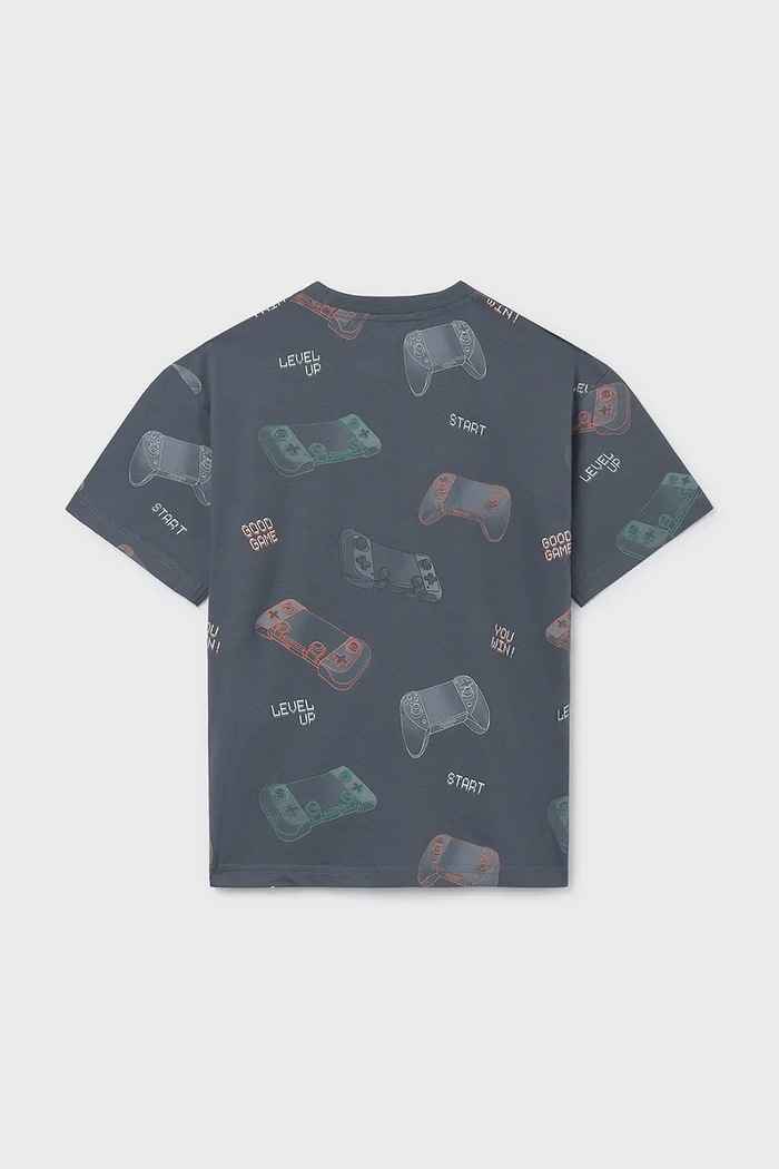 Chłopiec Mayoral t-shirt bawełniany dziecięcy 6038.7F.Junior.PPY2 szary