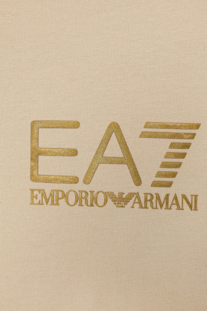 Chlapec EA7 Emporio Armani tričko detské bavlnené s elastanom 7B000268.AF10373 béžová