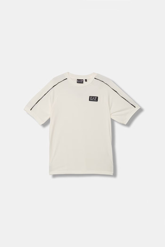 EA7 Emporio Armani tricou pentru copii bumbac bej 7B000251.AF10375