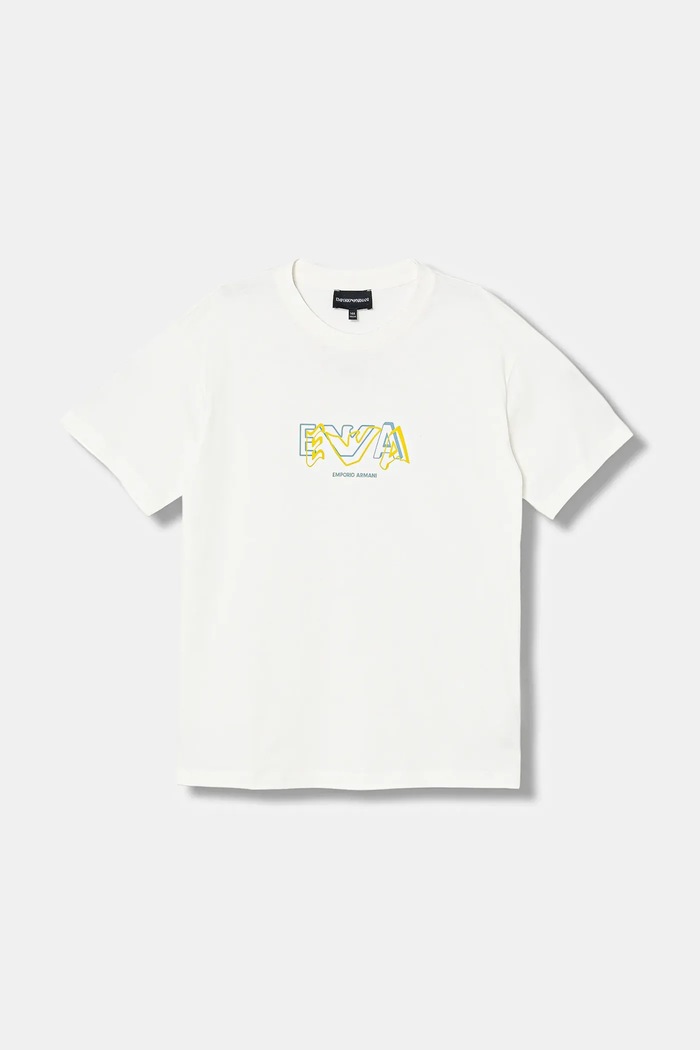 Emporio Armani t-shirt bawełniany dziecięcy 2-pack EB001343.AF14503 niebieski SS26