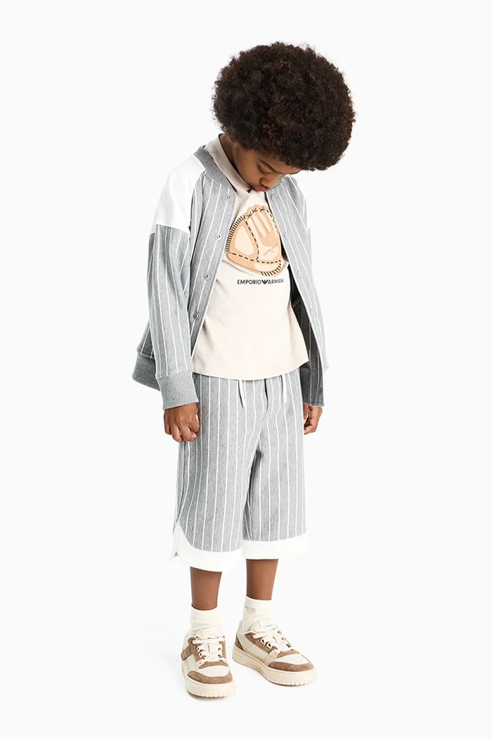 Dětské bavlněné tričko Emporio Armani béžová EB001344.AF14503