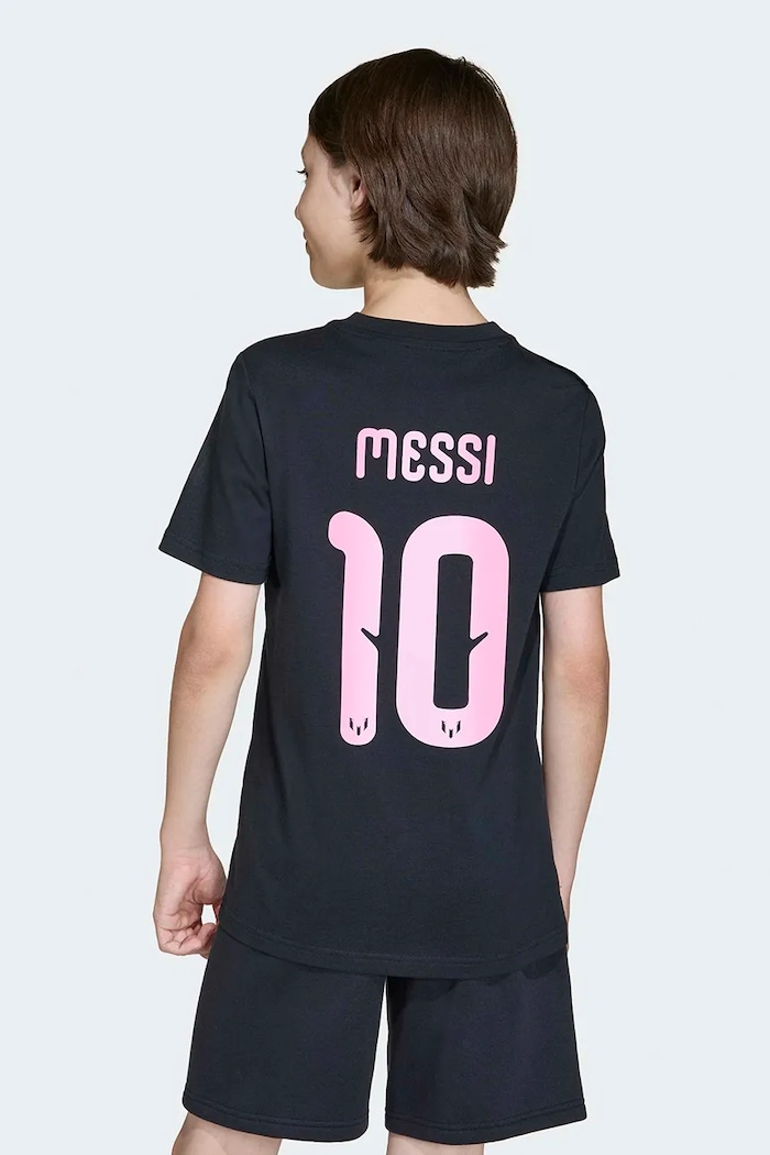 Chlapec Detské bavlnené tričko adidas Performance MESSI KG4924 čierna