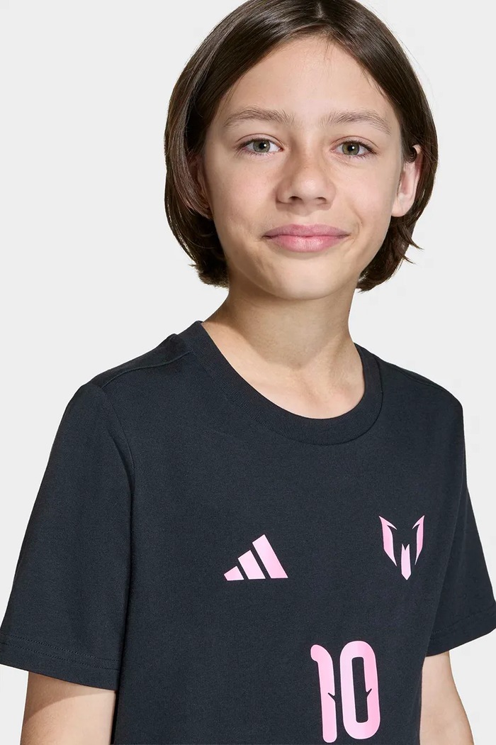 Detské bavlnené tričko adidas Performance MESSI KG4924 čierna