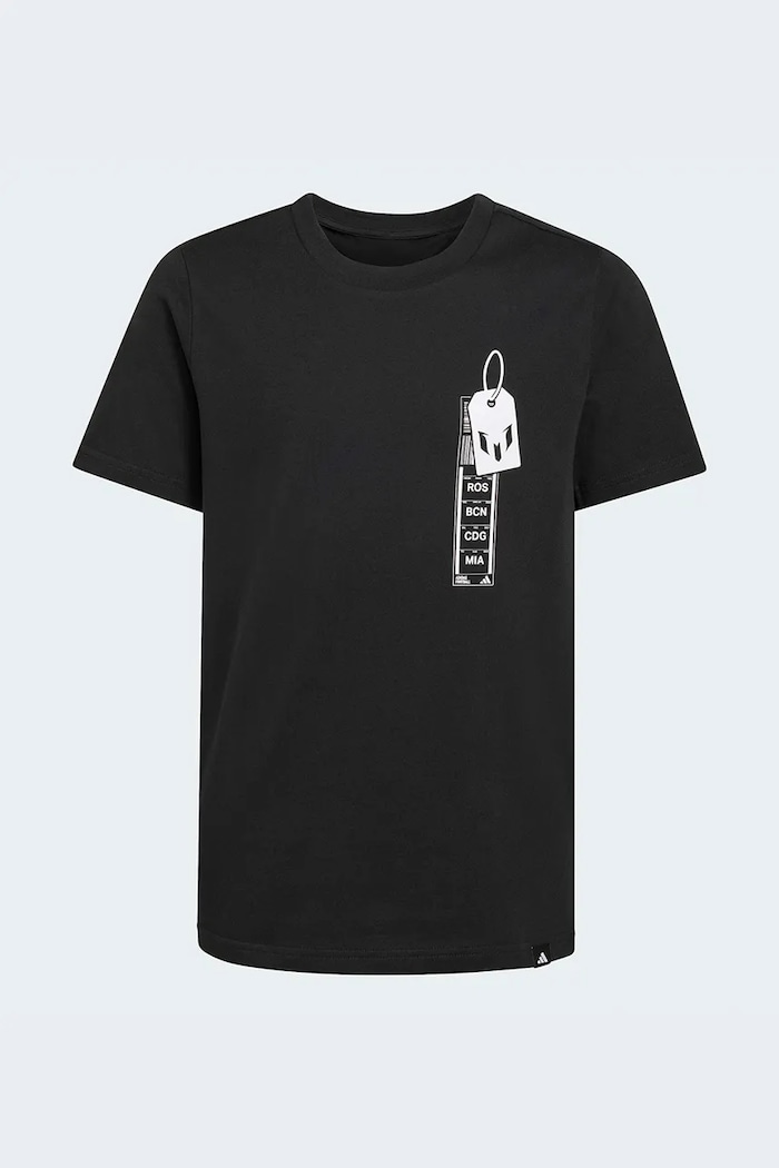 adidas Performance t-shirt bawełniany dziecięcy MESSI KB9476 czarny SS26