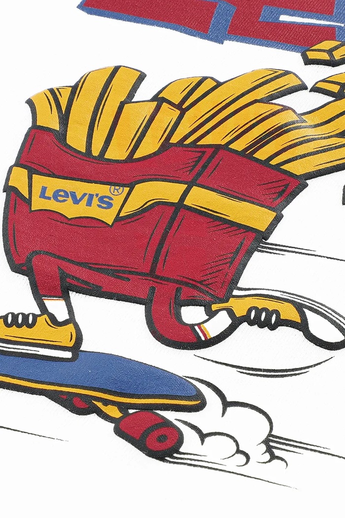 Levi's t-shirt dziecięcy FRIES ON THE LOOSE TEE biały 8EP641
