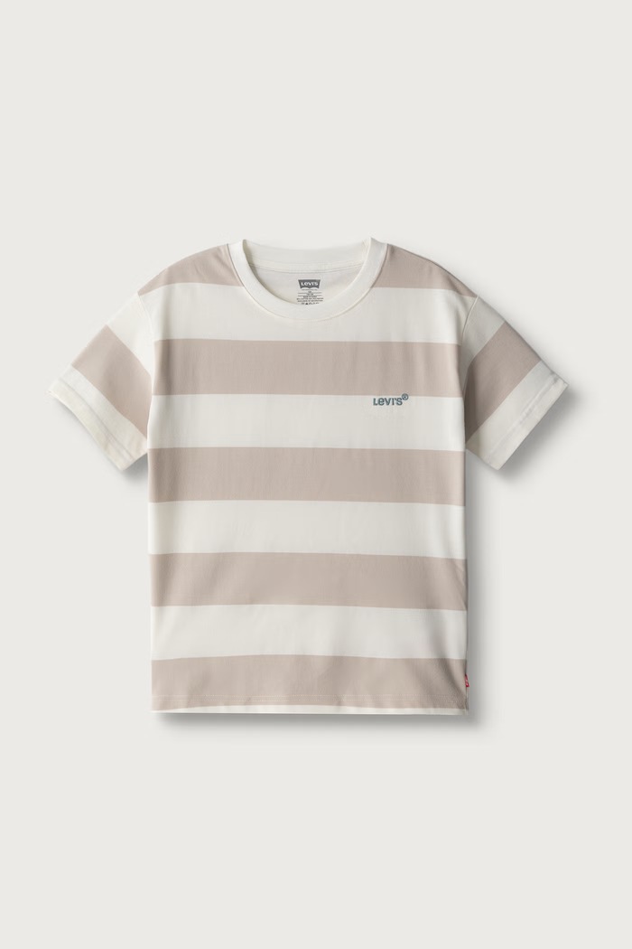 Levi's T-shirt dziecięcy z bawełną BIG STRIPE TEE szary 9EP864