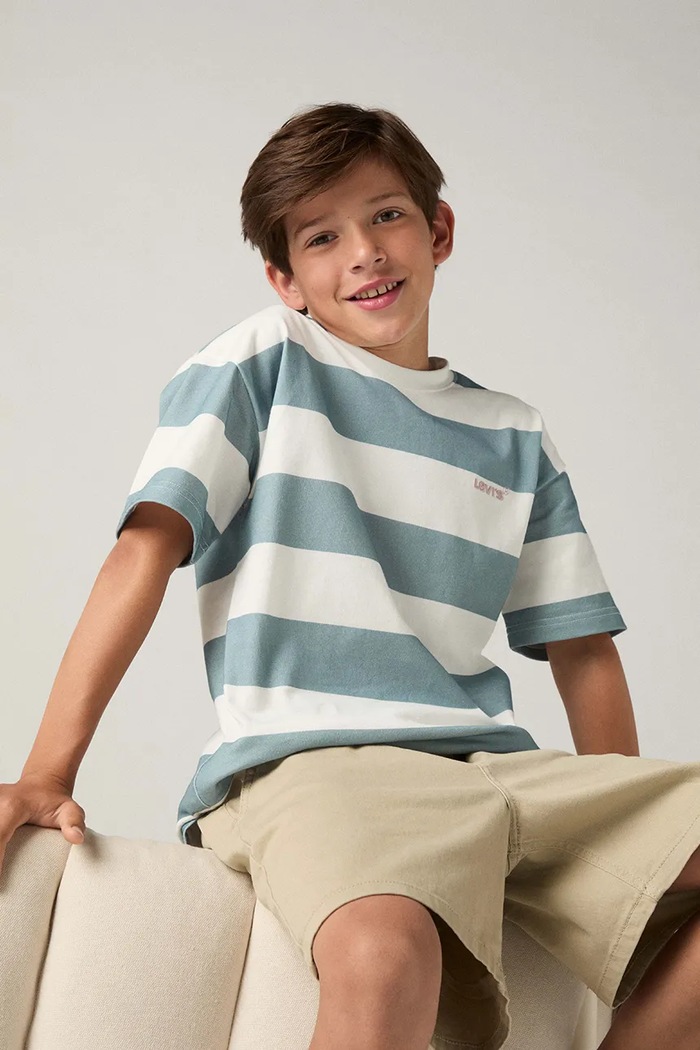 Levi's tricou copii BIG STRIPE TEE cu modele albastru 9EP864