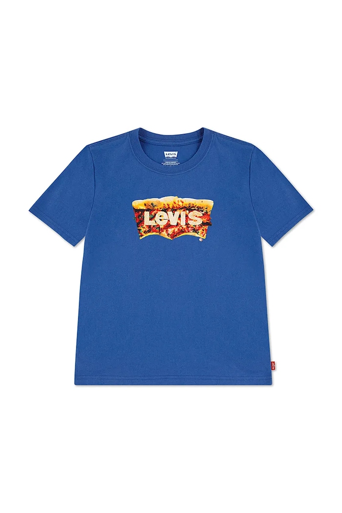 Detské tričko Levi's BATWING SLICE TEE okrúhly modrá 8ER094