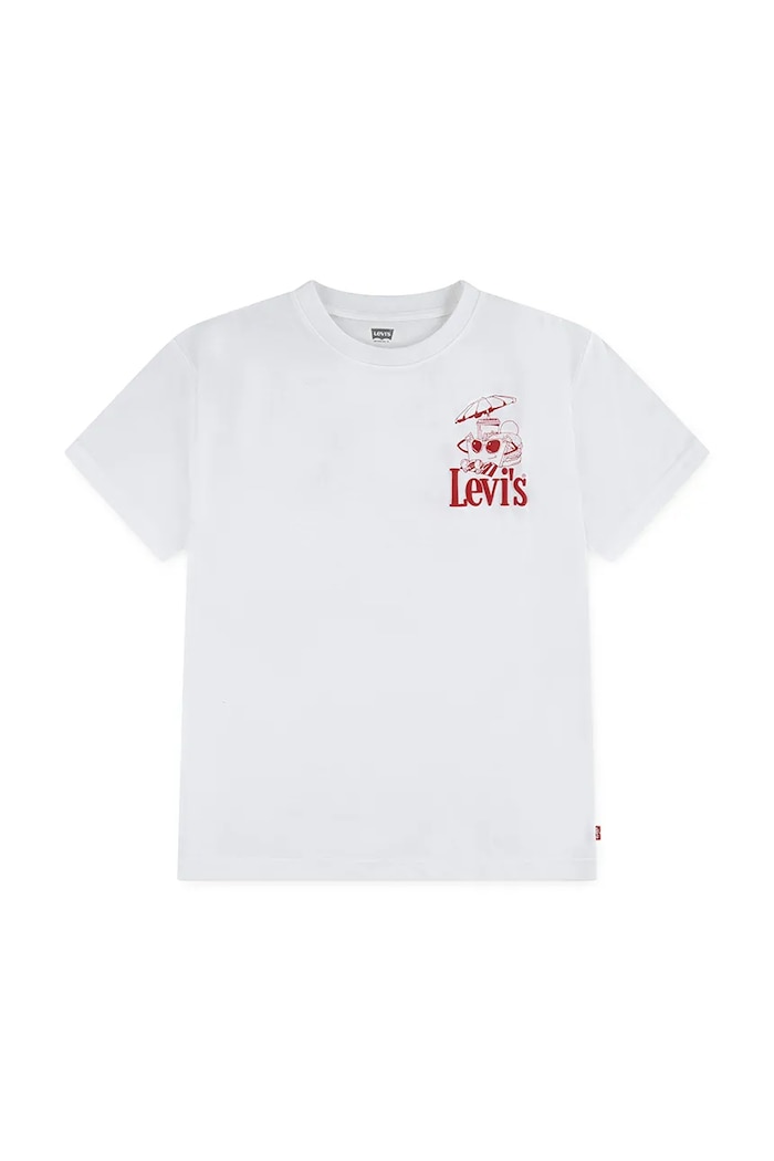 Levi's tricou copii BURGER MEAL TEE 9ER096 alb SS26