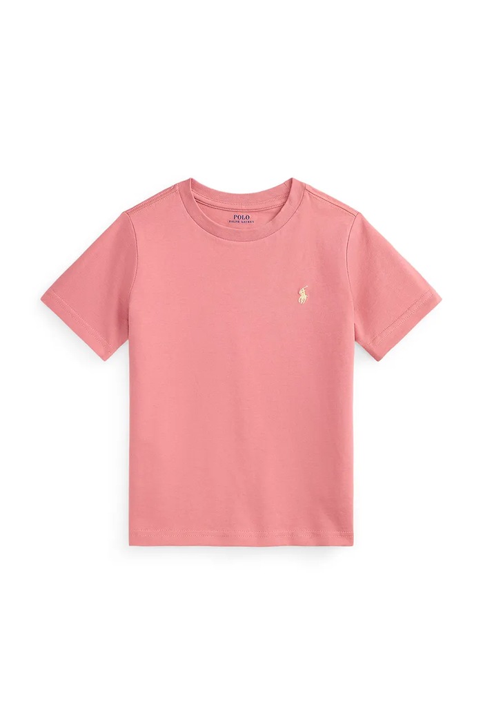 Detské bavlnené tričko Polo Ralph Lauren bavlna ružová 322832904511