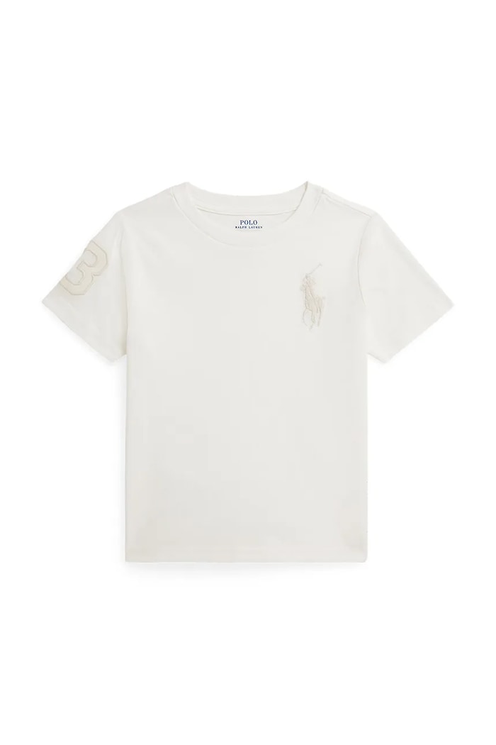 Detské bavlnené tričko Polo Ralph Lauren bavlna biela 322832907504