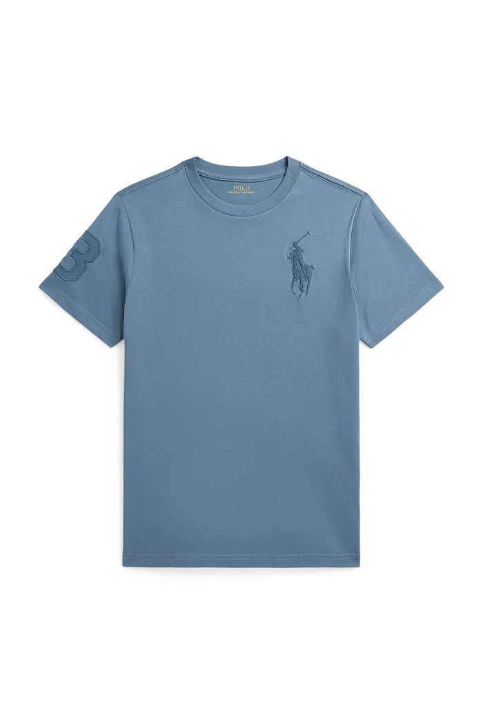 Detské bavlnené tričko Polo Ralph Lauren bavlna modrá 323832907503