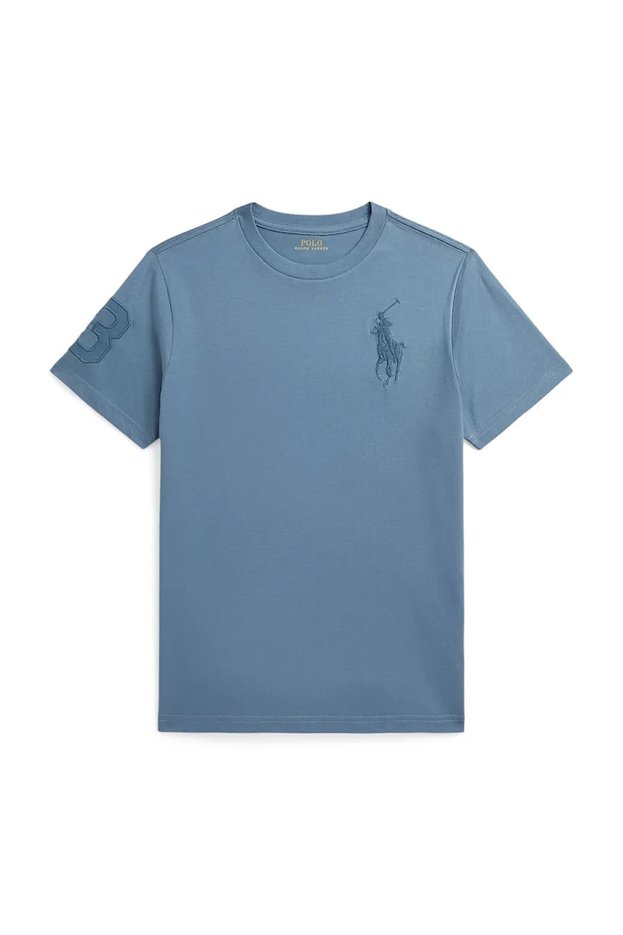 Detské bavlnené tričko Polo Ralph Lauren bavlna modrá 323832907503