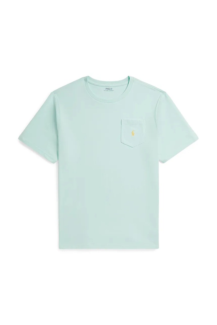 Polo Ralph Lauren t-shirt dziecięcy bawełniany turkusowy 323970333501