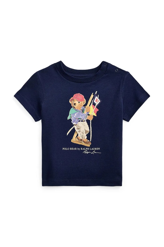 Detské bavlnené tričko Polo Ralph Lauren bavlna tmavomodrá 320A12428001