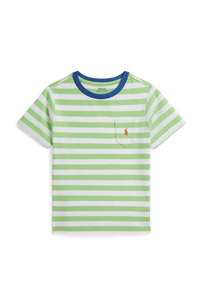 Polo Ralph Lauren t-shirt dziecięcy bawełniany 322B13586002 zielony SS26