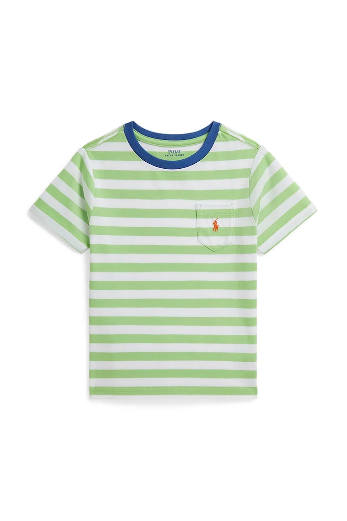 Polo Ralph Lauren t-shirt dziecięcy bawełniany 322B13586002 zielony SS26