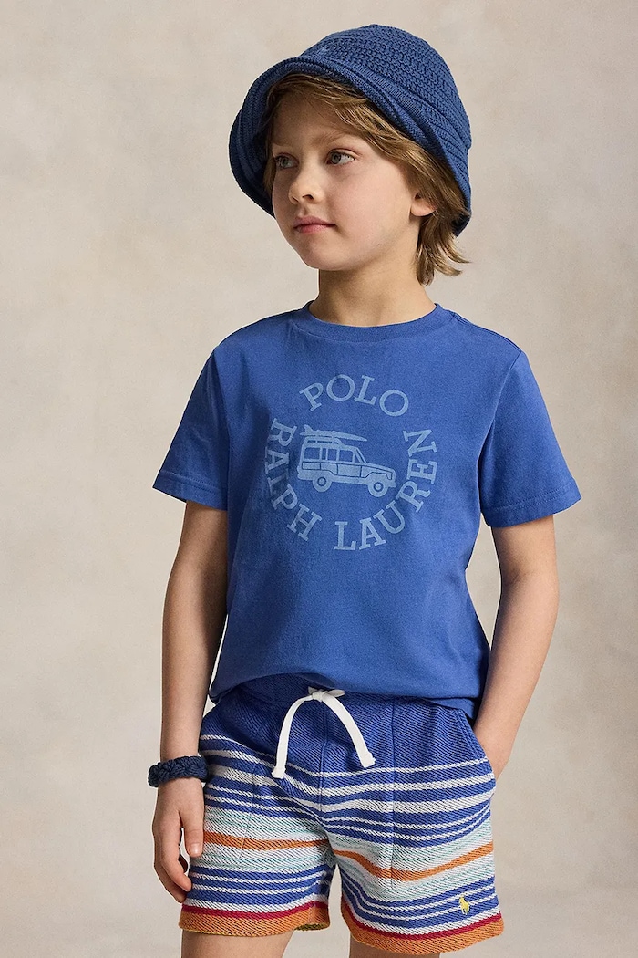 Polo Ralph Lauren t-shirt dziecięcy bawełniany niebieski 322B13601001